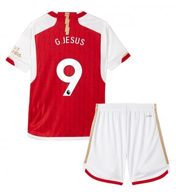 Arsenal Gabriel Jesus #9 Primera Equipación Niños 2023-24 Manga Corta (+ Pantalones cortos)